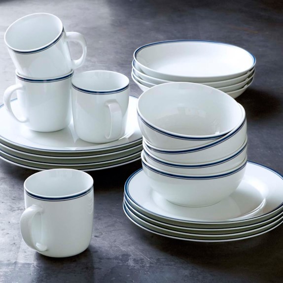Open Kitchen By Williams Sonoma Blue Bistro Dinnerware Collection Place Setting Williams Sonoma