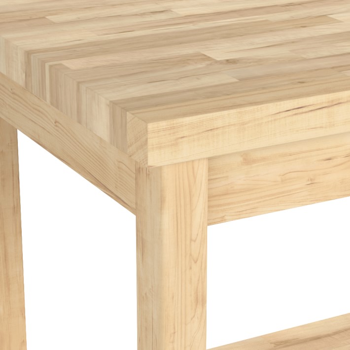 Boos Kitchen Island with Drawer and Wood Shelf Maple Williams Sonoma