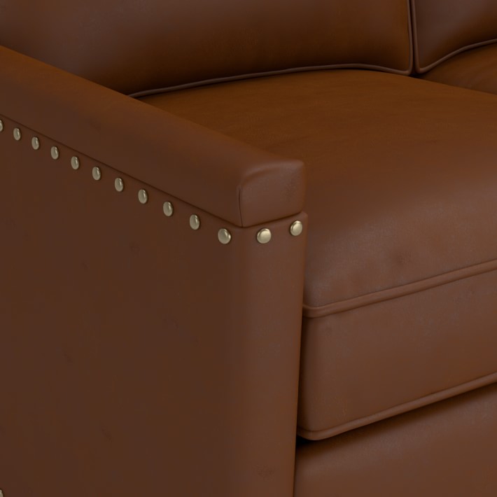 Addison Leather Sleeper Sofa with Nailheads Williams Sonoma