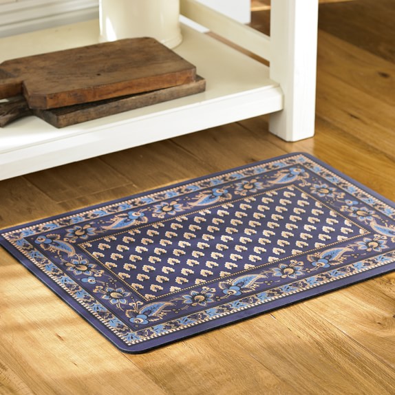 Marseille Cushioned Kitchen Mats Navy Williams Sonoma