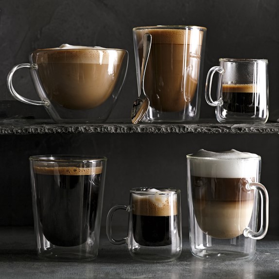 large glass latte mugs