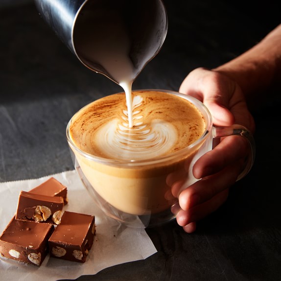 large glass latte mugs