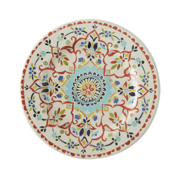 red melamine plates