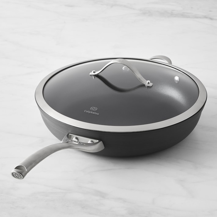Calphalon Contemporary Nonstick Deep Saute Pan With Lid 13 Williams Sonoma
