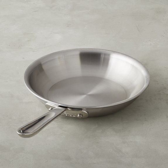 AllClad d5 Brushed StainlessSteel Frying Pans  Williams Sonoma