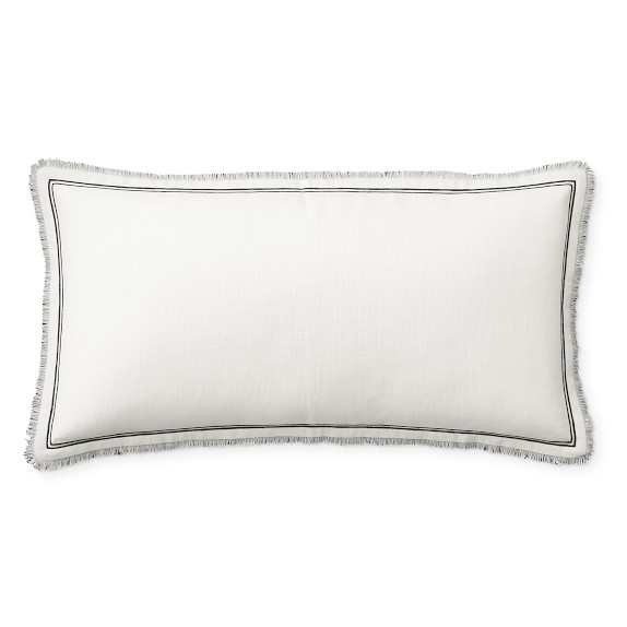 white linen pillow