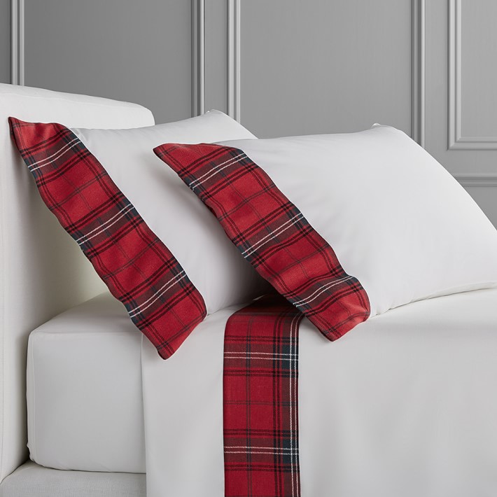 Red Tartan Sheet Set Williams Sonoma