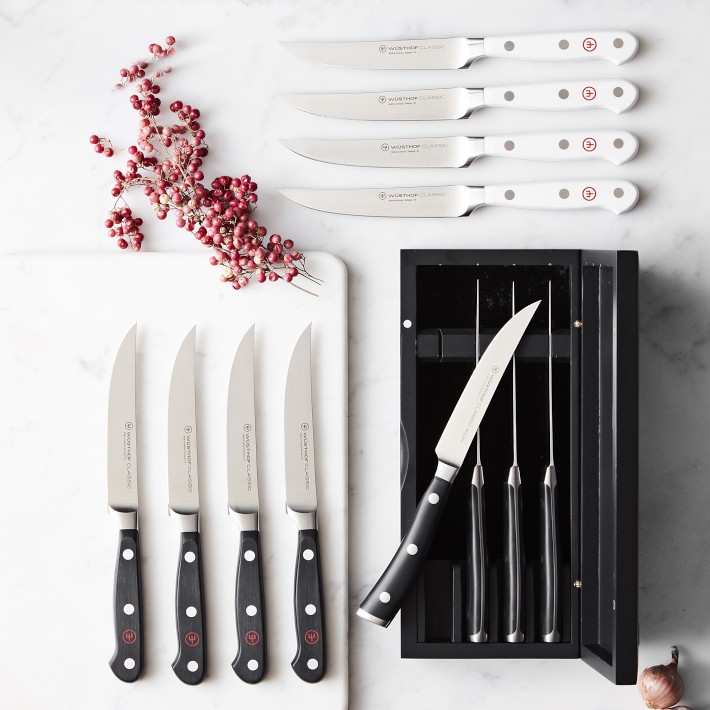 Wüsthof Classic Ikon Steak Knives with Box Set of 4 Williams Sonoma