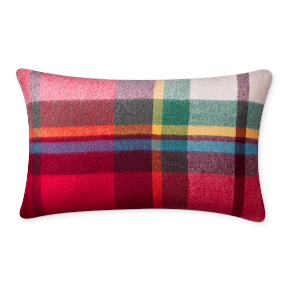 Plaid Lambswool Pillow Cover Williams Sonoma