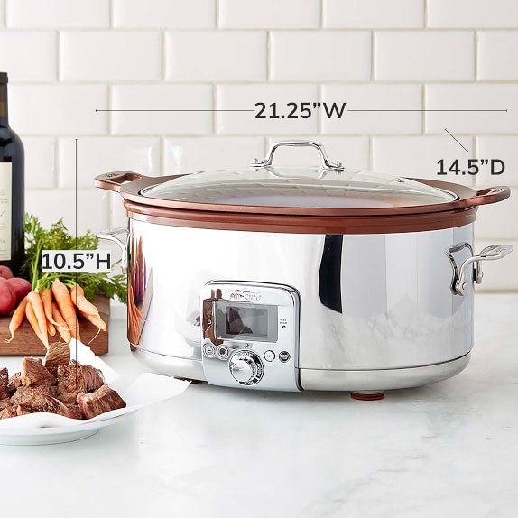 All Clad Gourmet Slow Cooker With All In One Browning 7 Qt Williams Sonoma