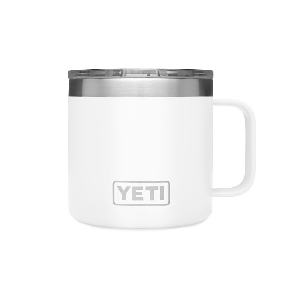 white yeti mug with handle