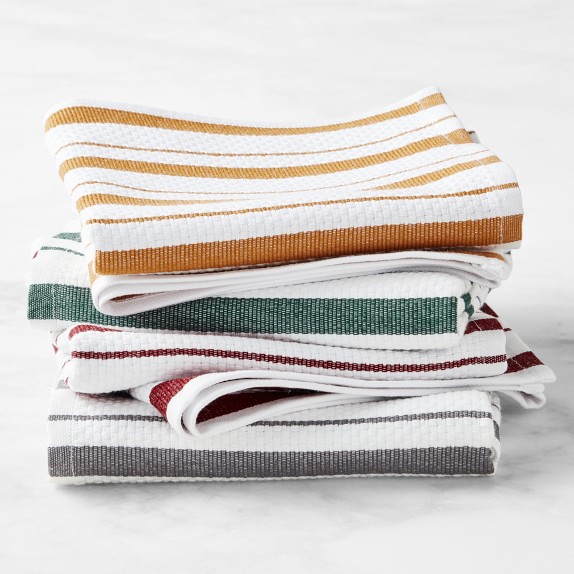 Williams Sonoma Classic Autumn Stripe Towels, Set of 4
