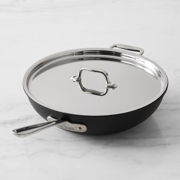 All Clad Ns1 Nonstick Induction Chef S Pan With Lid Williams Sonoma