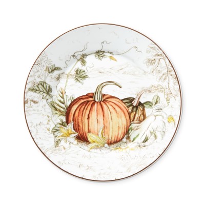New WILLIAMS SONOMA Plymouth Pumpkin Dinner Plate One