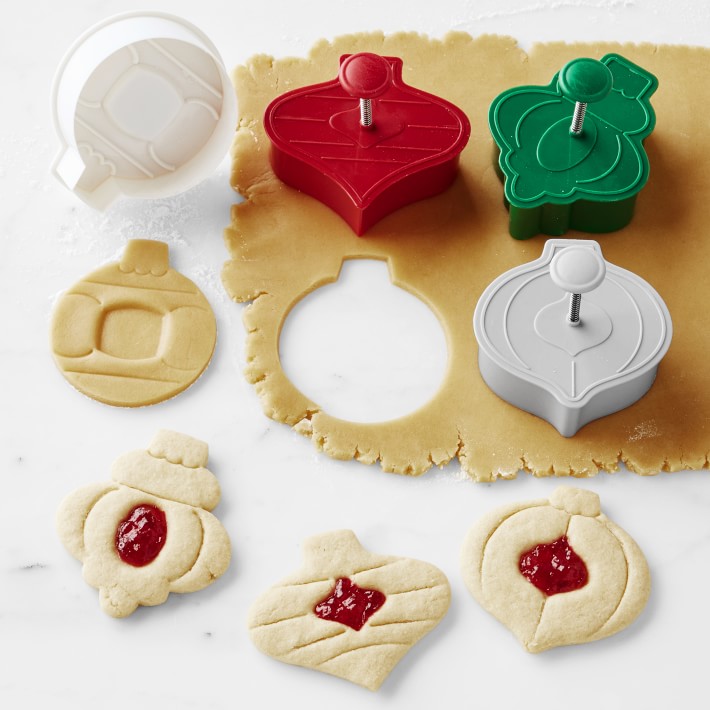 Williams Sonoma Ornament Thumbprint Cookie Cutters, Set of 4