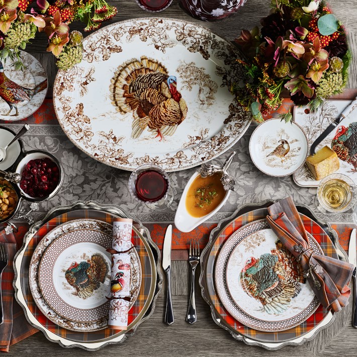 Plymouth Turkey Dinnerware Collection Place Setting Williams Sonoma