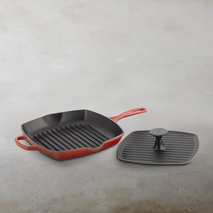 enameled cast iron grill pan