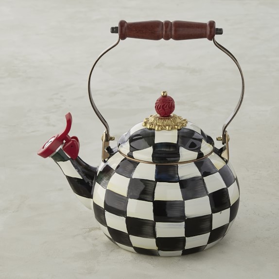 Mackenzie-Childs Whistling Courtly Check Tea Kettle | Williams Sonoma