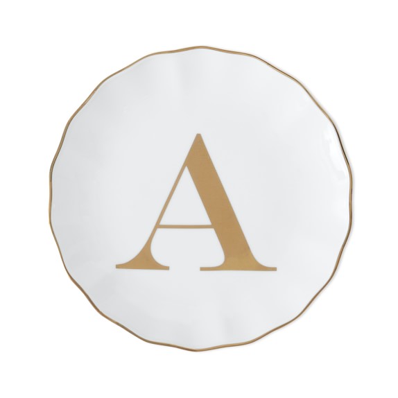 monogram dinner plates