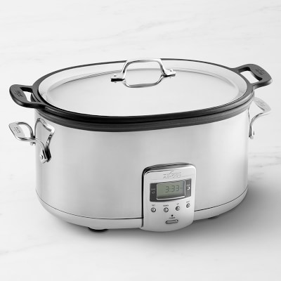 All Clad Deluxe Slow Cooker With Cast Aluminum Insert 7 Qt Williams Sonoma