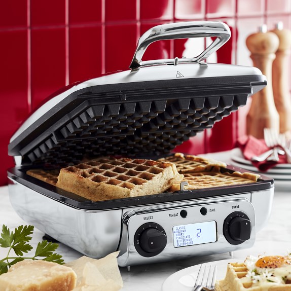 square waffle iron with removable plates