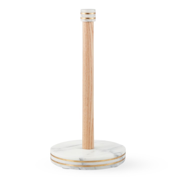 Williams Sonoma White Gold Marble Paper Towel Holder Williams Sonoma CA Williams Sonoma