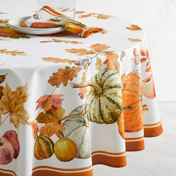 Williams-Sonoma Heirloom Pumpkin Tablecloth 70” X108” Williams-Sonoma Heirloom Pumpkin Tablecloth 70” X108”