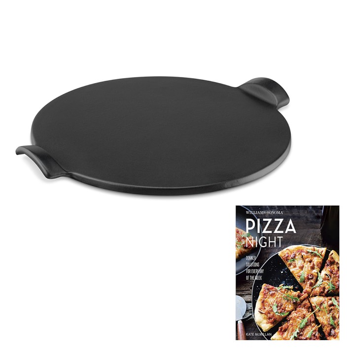 Emile Henry Pizza Stone + Williams Sonoma Pizza Night Cookbook Pizza