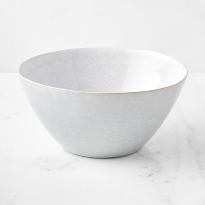 Cyprus Reactive Glaze Tall Serving Bowl, White