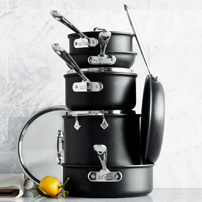 AllClad NS1 Nonstick Induction 10Piece Cookware Set Williams Sonoma