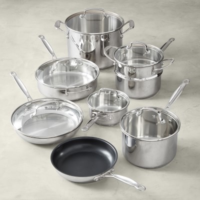 Cuisinart Chef's Classic Nonstick Hard Anodized 17-Piece Cookware Set ...