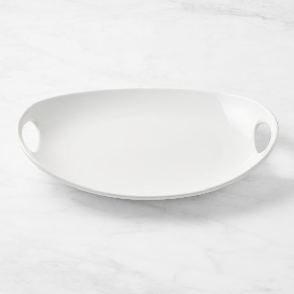 White Porcelain EXCELLENT Williams Sonoma Large 11 7/8" Divided Oval Plate s 
