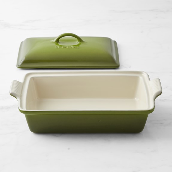 NEW Le Creuset Poterie Rectangular Baking Dish 7” Green Stoneware
