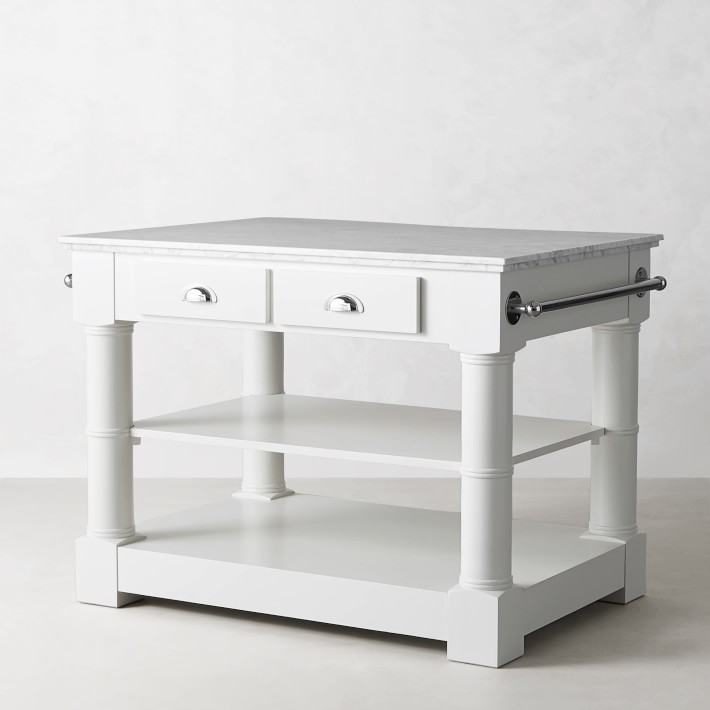 Barrelson Single Marble Top Kitchen Island Williams Sonoma