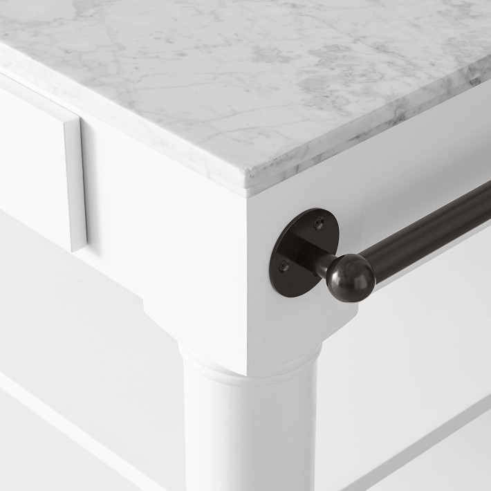 Barrelson Single Marble Top Kitchen Island Williams Sonoma