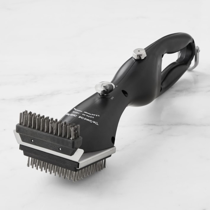 Grand Grill Daddy Steam Cleaning Grill Brush, Matte Black Williams Sonoma