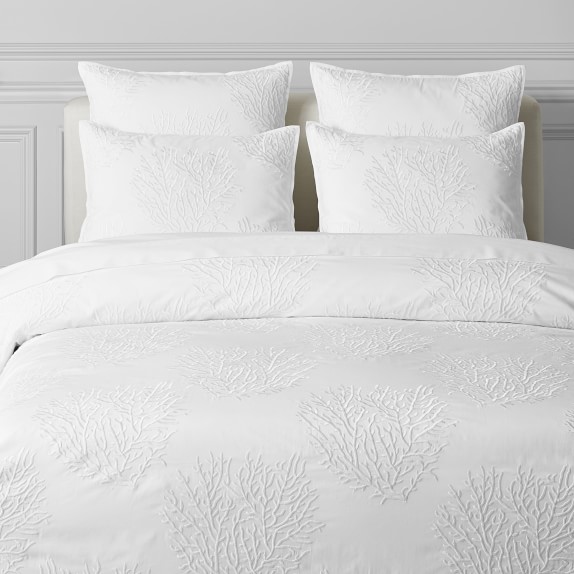 white embroidered duvet cover queen