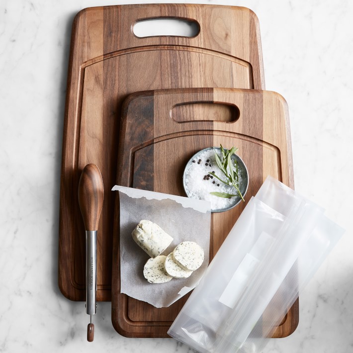 Williams Sonoma Walnut Wood Handled Prep Cutting Board Williams Sonoma