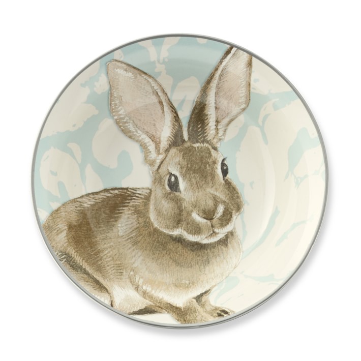 Damask Bunny Soup Bowls | Williams Sonoma