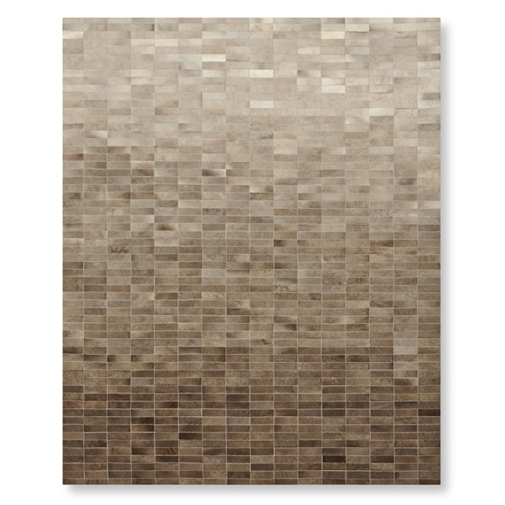 Pieced Tile Hide Rug Williams Sonoma