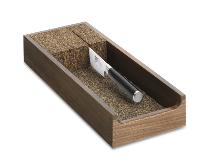 Walnut Knifedock In Drawer Trays Knife Storage Williams Sonoma 3651