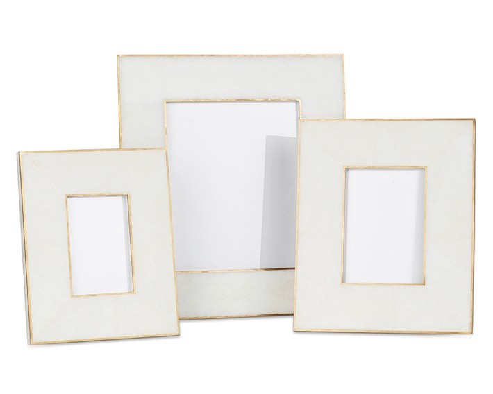 Brass Bordered Stone Picture Frame White Williams Sonoma