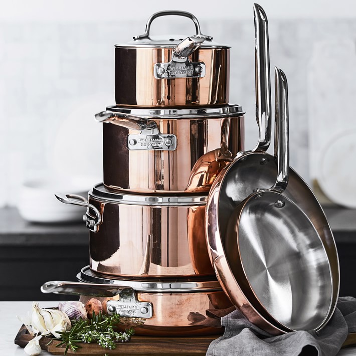 copper cooking pans set