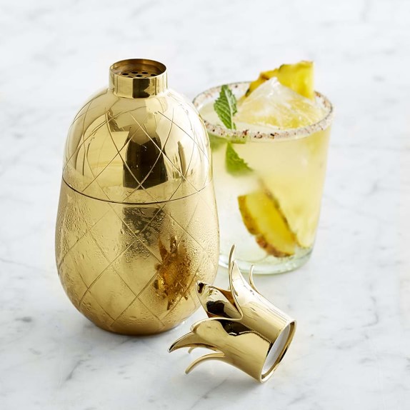 Gold Pineapple Martini Cocktail Shaker Silver One Eco One 