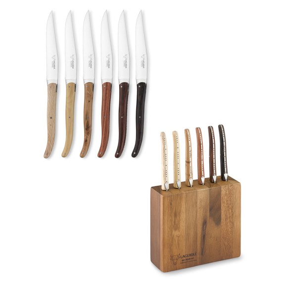 steak knives with block