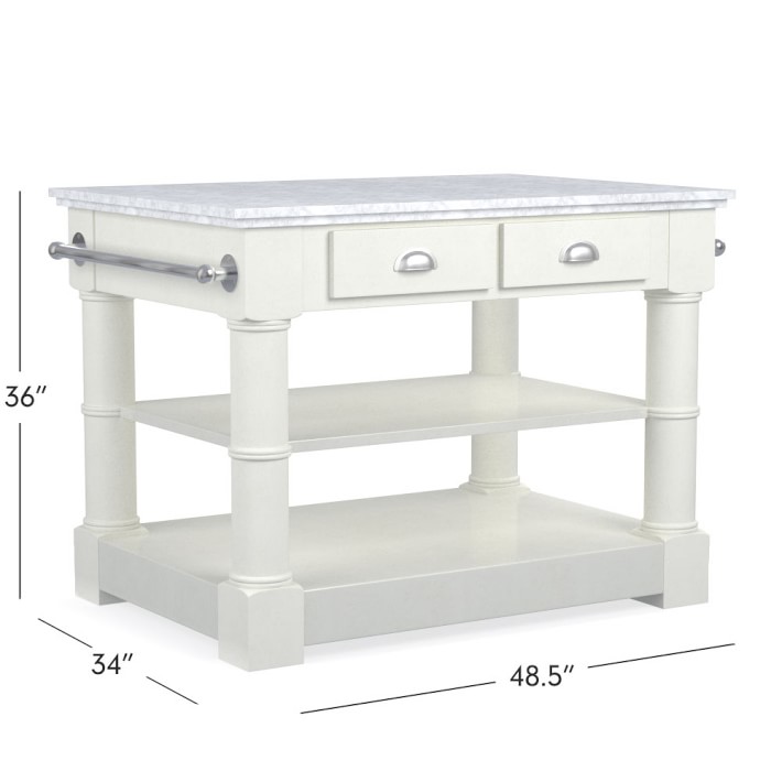 Barrelson Single Marble Top Kitchen Island Williams Sonoma