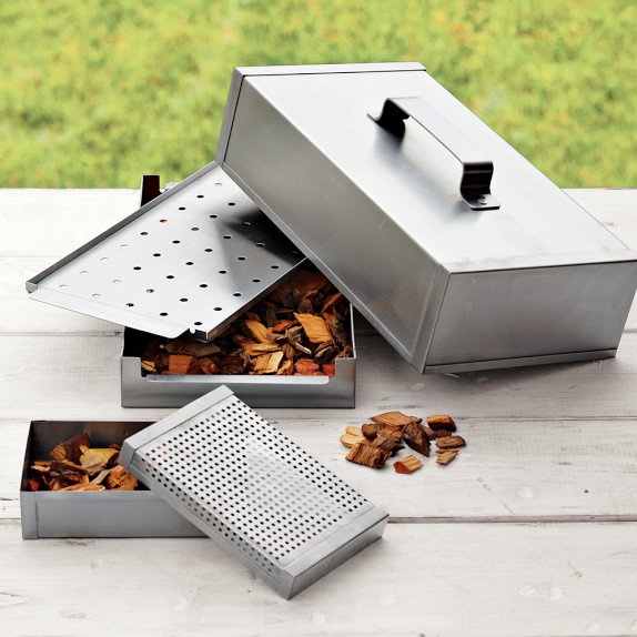 Meat Smoker Box Smooth Surface Rust-proof Stainless Steel Good for Travel 
