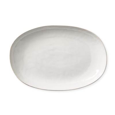 Cyprus Reactive Glaze Serving Platter, White