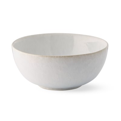 Cyprus Reactive Glaze Cereal Bowls, Set of 4, White