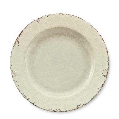 Rustic® Outdoor Melamine Dinner Plates, Set of 4, Ivory
